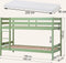 ECO Comfort stapelbed 90x200 cm met lattenbodem, bleekgroen, ECO-gecertificeerd FSC-hout, Massief Grenenhout, Lak op Waterbasis, Gemaakt in de EU, 10 jaar Fabrieksgarantie