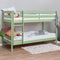 ECO Comfort stapelbed 90x200 cm met lattenbodem, bleekgroen, ECO-gecertificeerd FSC-hout, Massief Grenenhout, Lak op Waterbasis, Gemaakt in de EU, 10 jaar Fabrieksgarantie