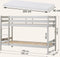 ECO Comfort stapelbed 90x200 cm met lattenbodem, Duif Grijs, ECO-gecertificeerd FSC-hout, Massief Grenenhout, Lak op Waterbasis, Gemaakt in de EU, 10 jaar Fabrieksgarantie