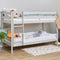 ECO Comfort stapelbed 90x200 cm met lattenbodem, Duif Grijs, ECO-gecertificeerd FSC-hout, Massief Grenenhout, Lak op Waterbasis, Gemaakt in de EU, 10 jaar Fabrieksgarantie