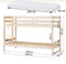 ECO Comfort stapelbed 90x200 cm met lattenbodem, natuurlijk hout, ECO-gecertificeerd FSC-hout, Massief Grenenhout, Lak op Waterbasis, Gemaakt in de EU, 10 jaar Fabrieksgarantie