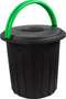 Eco Solution, Afvalemmer met Handvat 16L - Prullenbak met Deksel voor Afvalscheiding - Groen/Geel - Afvalscheidingprullenbakken - Recycle – Afvalbak - Vuilnisbak – Vuilnisemmer – Sorteerafvalemmer - Kantoor – Keuken
