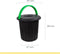 Eco Solution, Afvalemmer met Handvat 25L - Prullenbak met Deksel voor Afvalscheiding - Groen/Geel - Afvalscheidingprullenbakken - Recycle – Afvalbak - Vuilnisbak – Vuilnisemmer – Sorteerafvalemmer - Kantoor – Keuken