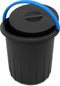 Eco Solution, Afvalemmer met Handvat 25L - Prullenbak met Deksel voor Afvalscheiding - Blauw/Geel - Afvalscheidingprullenbakken - Recycle – Afvalbak - Vuilnisbak – Vuilnisemmer – Sorteerafvalemmer - Kantoor – Keuken