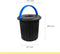 Eco Solution, Afvalemmer met Handvat 25L - Prullenbak met Deksel voor Afvalscheiding - Blauw/Geel - Afvalscheidingprullenbakken - Recycle – Afvalbak - Vuilnisbak – Vuilnisemmer – Sorteerafvalemmer - Kantoor – Keuken