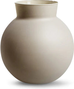 Eco vaas met kraag 'hooper' mat grijs h19 d19 cm