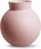 Eco vaas met kraag 'hooper' mat roze h19 d19 cm