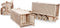 Eco Wood 3D Houten Puzzel Truck “Road King” met Container-Semitrailer Modelbouw