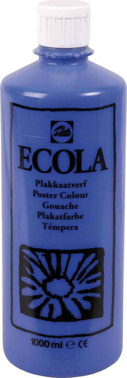 Ecola plakkaatverf 502 Donkerblauw 1000ML