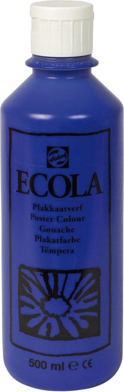 Ecola plakkaatverf 502 Donkerblauw 500ML