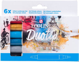 Ecoline Duotip marker set Urban Landscape | 6 kleuren