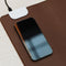 ECOMAT Vegan lederen bureau onderlegger bureau mat met draadloos oplader