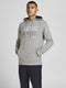 JACK&JONES CORE JCOPOWER LOGO SWEAT HOOD BF - Heren Trui - Met capuchon - Grijs - Maat XL