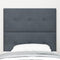 vidaXL - Hoofdbord - met - Knopen - Tufted - Donkergrijs - 80 - cm - Fluweel