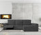 Hoes voor chaise longue met lange armleuning rechts Eysa JAZ Donker grijs 180 x 120 x 360 cm