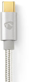 Nedis CCTB60600AL10 - USB A naar USB type-C Kabel - 100cm - Aluminium