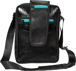 Ecowings Elephanta schoudertas van autoband - met turquoise rits