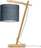 GOOD&MOJO Tafellamp Andes - Bamboe/Donkergrijs - 30x18x46cm - Scandinavisch,Bohemian