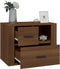 vidaXL - Nachtkastje - 60x36x45 - cm - bewerkt - hout - bruin - eikenkleur