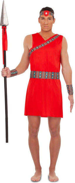 VIVING COSTUMES / JUINSA - Rode Masai vermomming voor mannen - M / L