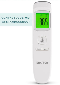 Bintoi® XE200 - Digitale Voorhoofd Thermometer - Contactloos en Nauwkeurig - Meetresultaat in 1 Seconde