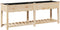 vidaXL - Tuinplanter - met - Plank - 203x53x76 - cm - Massief - Hout - Vuren