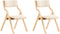 SoBuy FST40-Wx2 - Klapstoel - Opvouwbaar met Zitkussen - Wit (2 stuks)