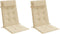 vidaXL - Stoelkussens - 2 - st - hoge - rug - oxford - stof - beige