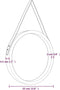 Wandspiegel met band Ø 35 cm goudkleurig