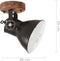 vidaXL Wand-/plafondlampen industrieel 2 st E27 20x25 cm zwart