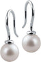 Glams oorhangers - Franse haak - Parel 7.5mm - Zilver
