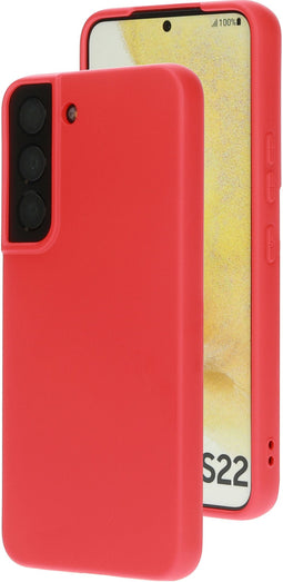 Mobiparts Galaxy S22 - Soft case - Krasbestendig - Rood