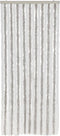 vidaXL - Vliegengordijn - 56x200 - cm - chenille - lichtgrijs - en - wit