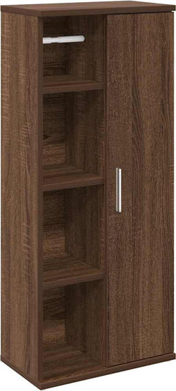 vidaXL - Badkamerkast - met - rolhouder - 39x22x90 - cm - bruin - eikenkleur