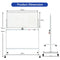 Coast Dubbel -zijdige magnetisch mobiel whiteboard verstelbaar droog dipable paneel op wielen wit