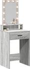 vidaXL - Kaptafel - met - LED-verlichting - in - Grijs - Sonoma - - - 50x41x140 - cm