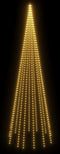 vidaXL - Vlaggenmast - kerstboom - 732 - LED's - warmwit - 500 - cm