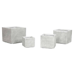 Grondlegger Home ESPRIT Grijs Magnesium 37 x 37 x 31,5 cm (4 Stuks)