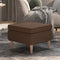 vidaXL - Kruk - met - houten - poten - stof - bruin