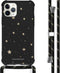 iMoshion iPhone 11 Pro Max - Hoesje met Koord - Verstelbaar Koord - Goud / Zwart / Stars Gold