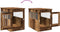vidaXL - Hondenbench - 55x80x68 - cm - bewerkt - hout - oud - houtkleurig