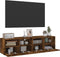 vidaXL - Tv-wandmeubels - 2 - st - 60x30x30 - cm - bewerkt - hout - gerookt - eikenkleur