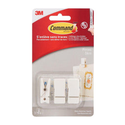 Command™ Spring Clip 17089Q Quartz 3Clips+4 clear S/PK 12PK/CS