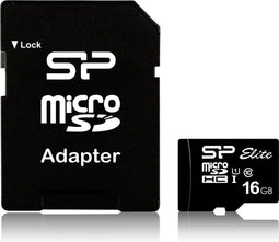 Silicon Power Elite - MicroSDHC 16GB Class 10 UHS-1 tot 85Mb/s - Zwart