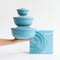 Amuse Lunchbox - Set van 3 - Tritan Deksel - Stapelbaar - Vaatwasser- en Magnetronbestendig - Blauw - 200 + 1000 + 2000 ml