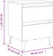 vidaXL - Nachtkastje - met - metalen - poten - 40x35x50 - cm - bruin - eikenkleur