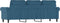 vidaXL - Driezitsbank - 180 - cm - fluweel - blauw