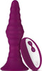 Pyra grote vibrerende anaalplug met afstandsbediening Donker Fuchsia