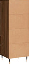vidaXL - Hoge - kast - 40x36x110 - cm - bewerkt - hout - bruineiken