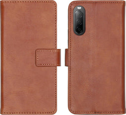 iMoshion Hoesje Geschikt voor Sony Xperia 10 II Hoesje Met Pasjeshouder - iMoshion Luxe Bookcase - Bruin